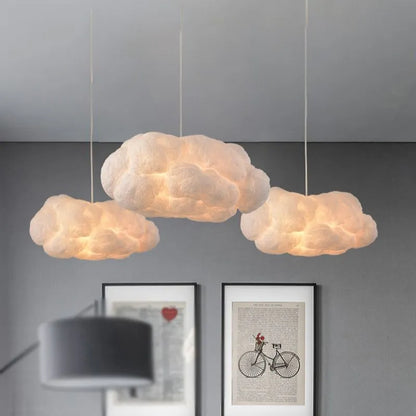 Lampa wisząca Cloud | Miękka biała nowoczesna lampa sufitowa