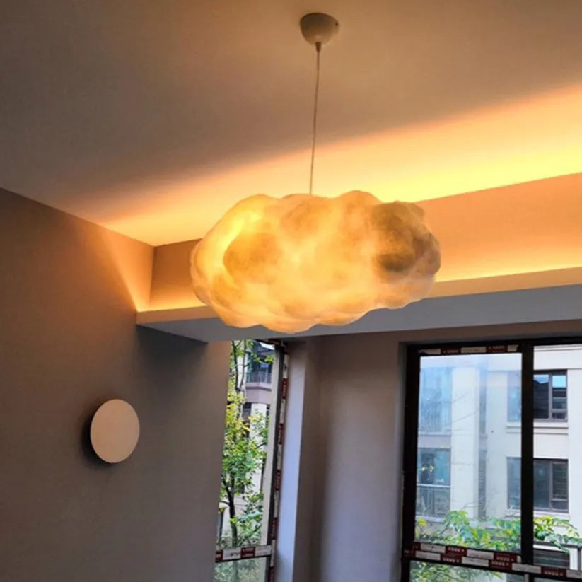 Lampa wisząca Cloud | Miękka biała nowoczesna lampa sufitowa