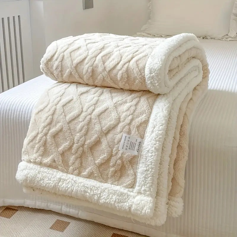 Manta reversible suave de forro polar