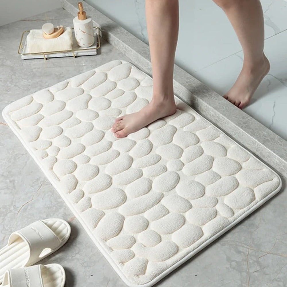Tapis de bain en peluche à séchage rapide antidérapant