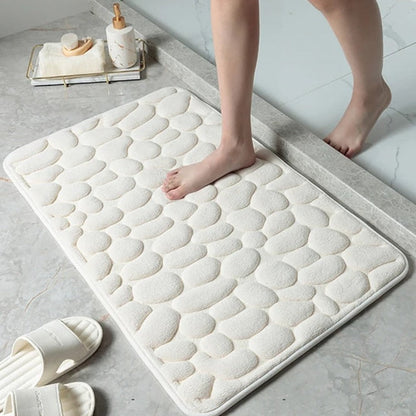Tapis de bain en peluche à séchage rapide antidérapant