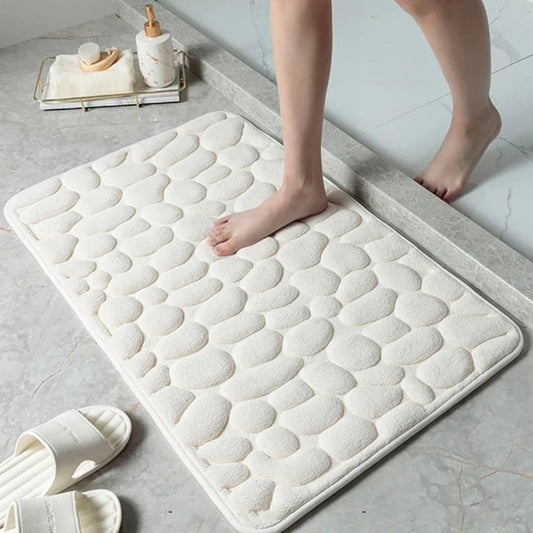 Tapis de bain en peluche à séchage rapide antidérapant