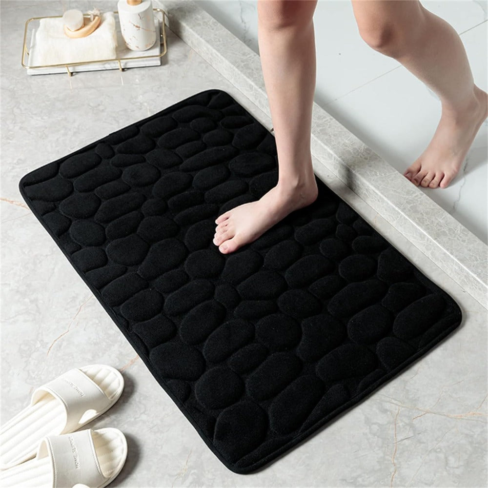 Alfombrilla de baño de felpa de secado rápido antideslizante
