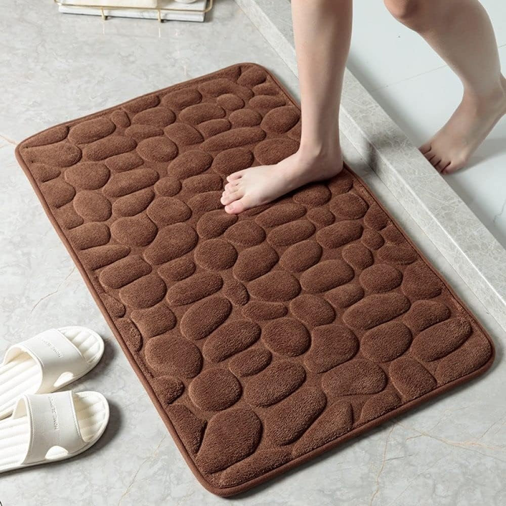 Tapis de bain en peluche à séchage rapide antidérapant