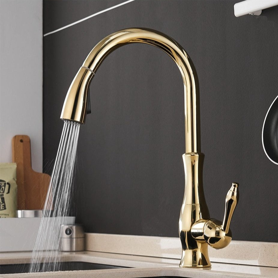 Grifo de cocina extraíble de acero cepillado