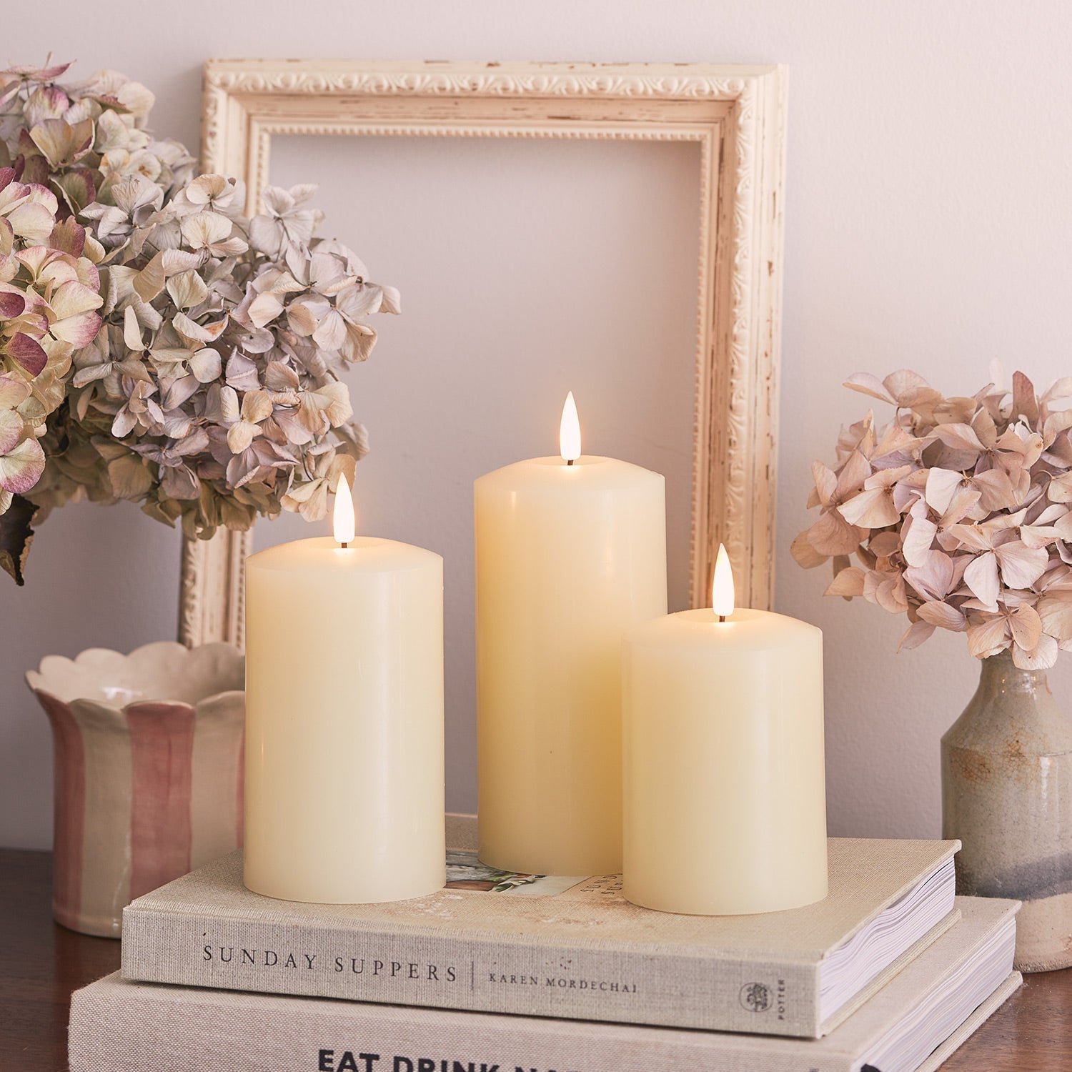 Bougie à cire LED Flamme vacillante