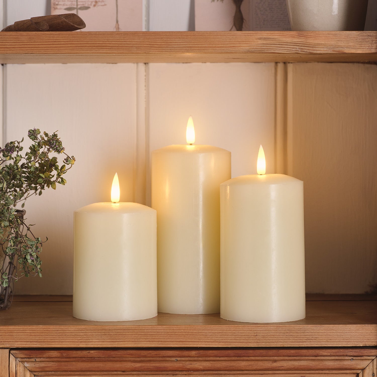 Candele di cera senza fiamma a LED con telecomando