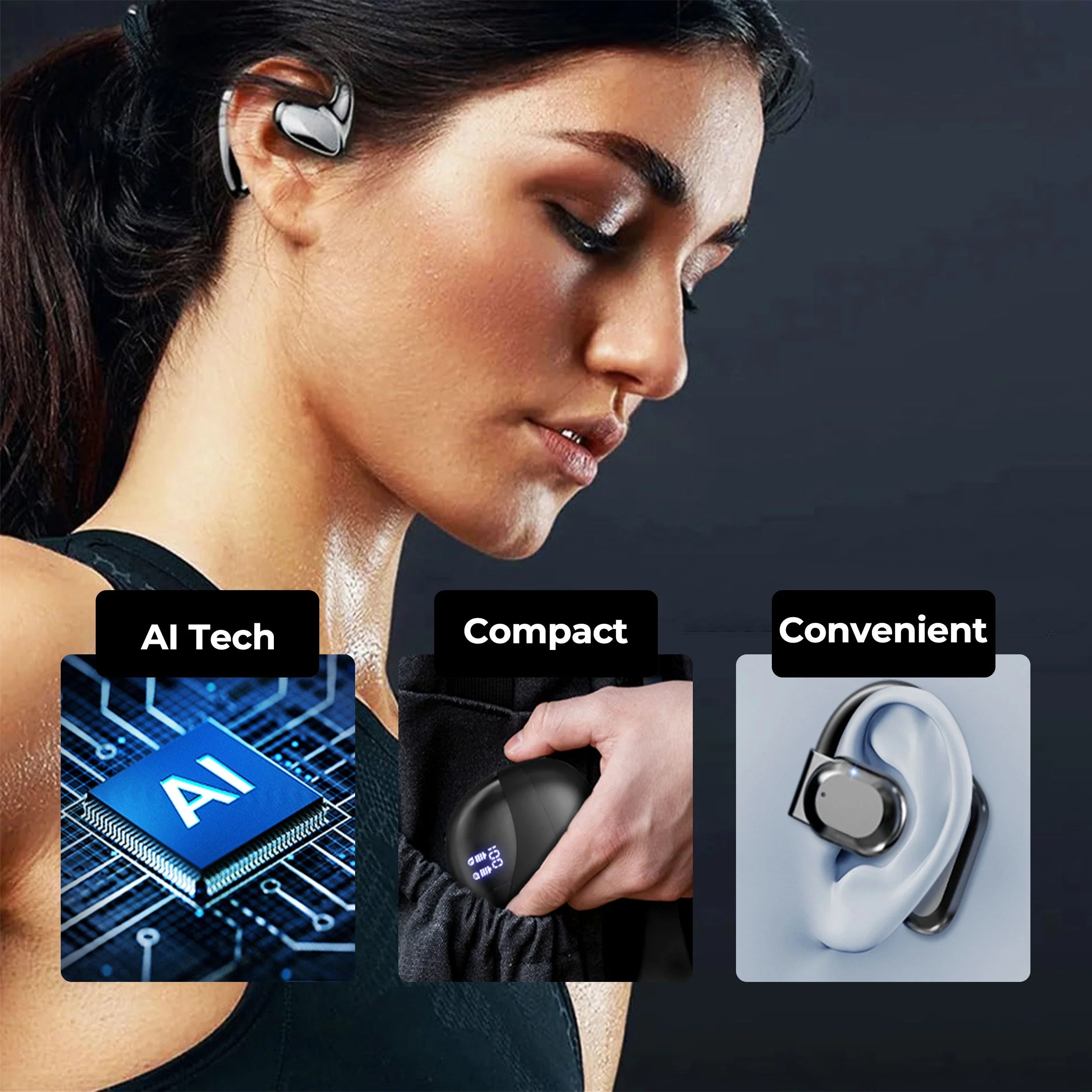 Wireless Translation Headphones Charging Case