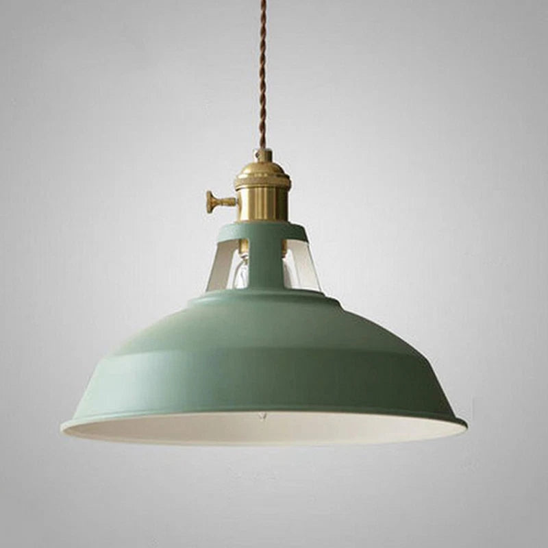 Suspension industrielle en métal lampe de plafond colorée