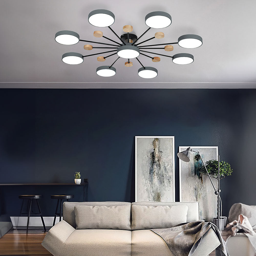 Modern Semi-Flush Mounted LED Ceiling Lights for Stylish Living Rooms and Contemporary Spaces - Brighten Your Home Elegantly!