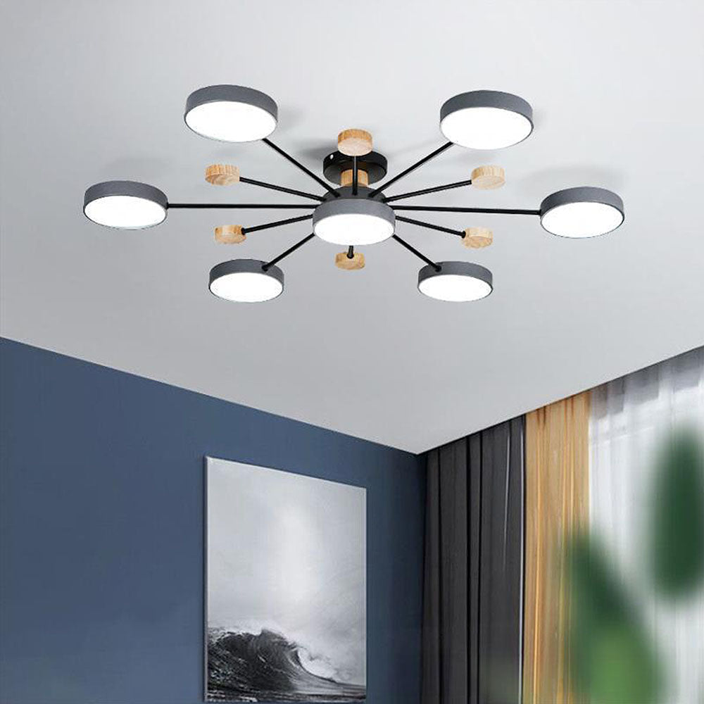 Modern Semi-Flush Mounted LED Ceiling Lights for Stylish Living Rooms and Contemporary Spaces - Brighten Your Home Elegantly!