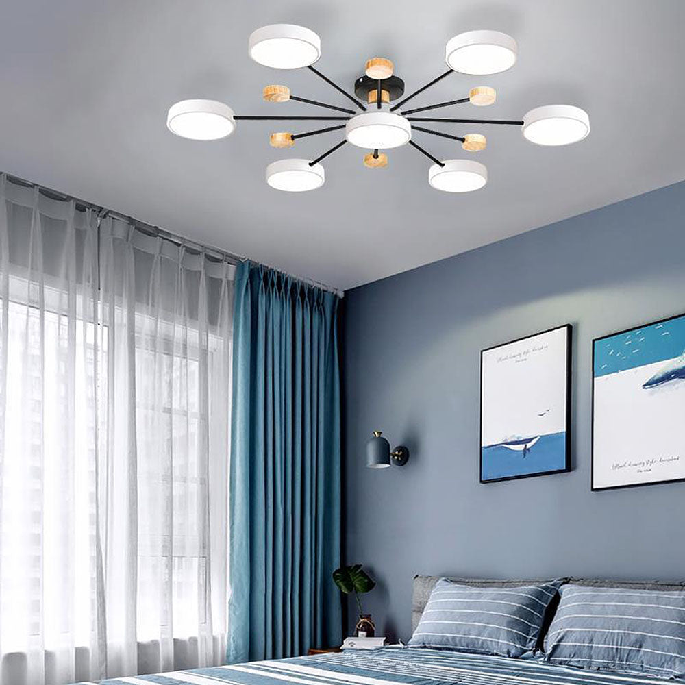 Modern Semi-Flush Mounted LED Ceiling Lights for Stylish Living Rooms and Contemporary Spaces - Brighten Your Home Elegantly!