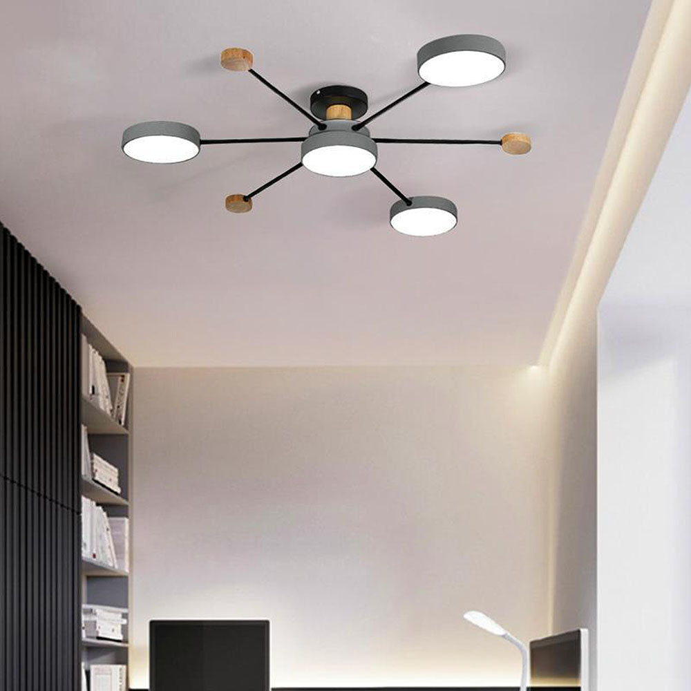 Modern Semi-Flush Mounted LED Ceiling Lights for Stylish Living Rooms and Contemporary Spaces - Brighten Your Home Elegantly!