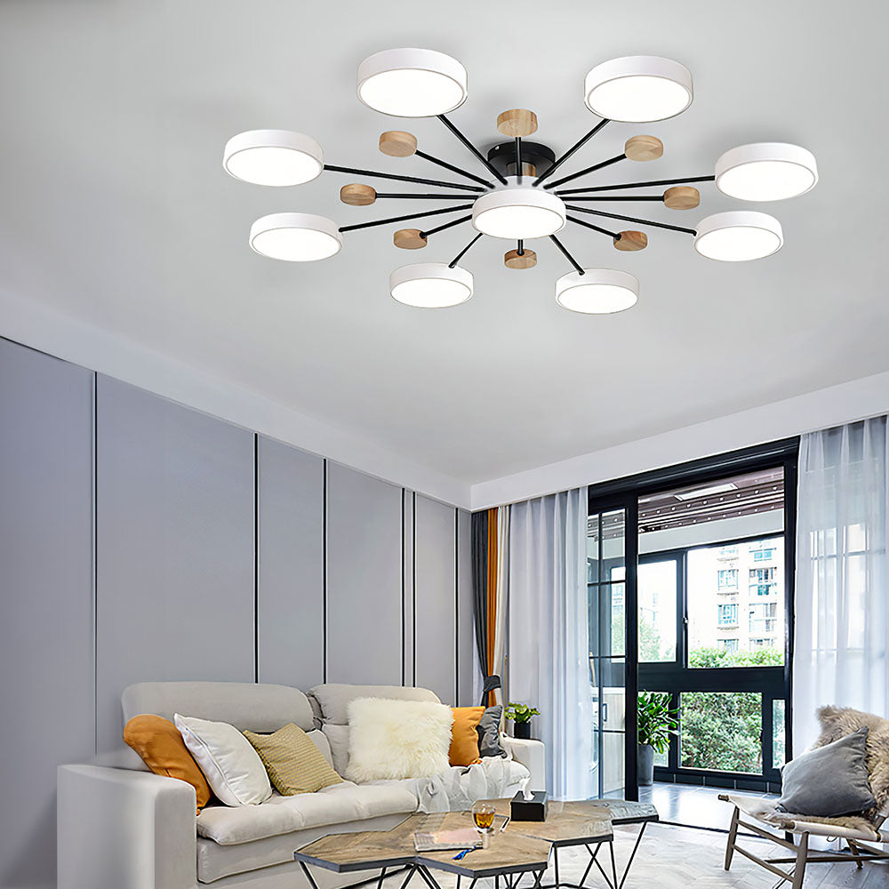 Modern Semi-Flush Mounted LED Ceiling Lights for Stylish Living Rooms and Contemporary Spaces - Brighten Your Home Elegantly!