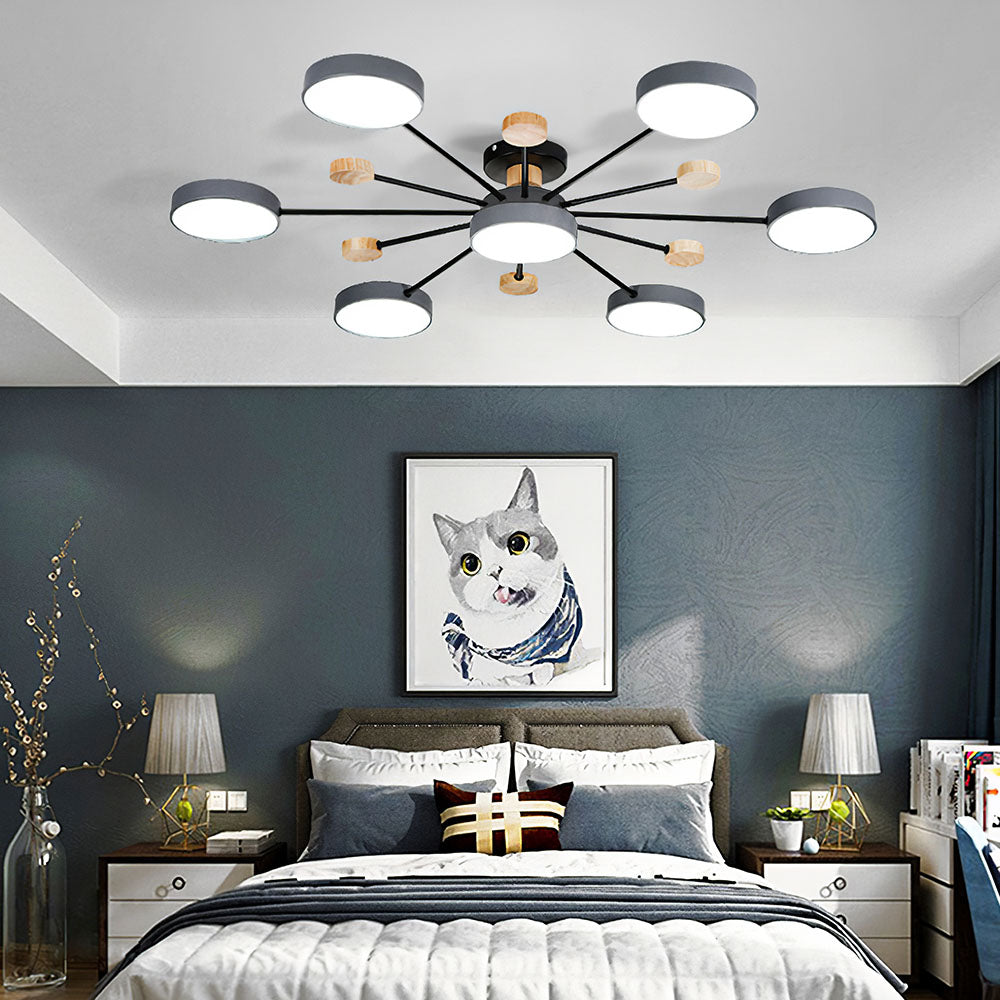 Modern Semi-Flush Mounted LED Ceiling Lights for Stylish Living Rooms and Contemporary Spaces - Brighten Your Home Elegantly!