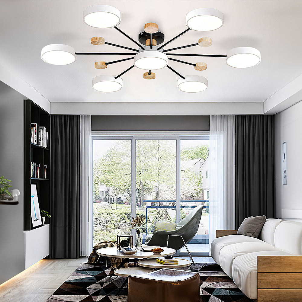 Modern Semi-Flush Mounted LED Ceiling Lights for Stylish Living Rooms and Contemporary Spaces - Brighten Your Home Elegantly!