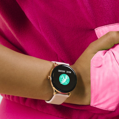 Montre intelligente Écran rond Bracelet en silicone Fitness