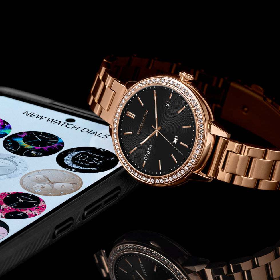 Smartwatch Roségold Metall Amoled Display