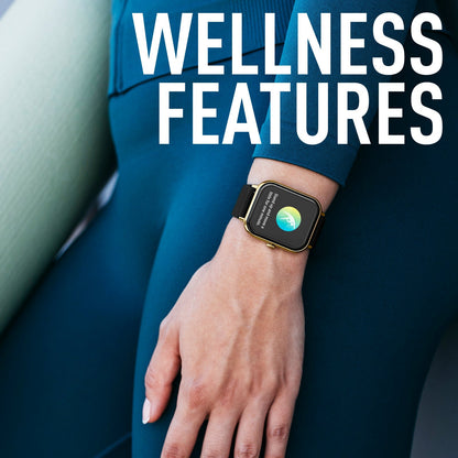 Montre intelligente boîtier doré tracker de fitness écran