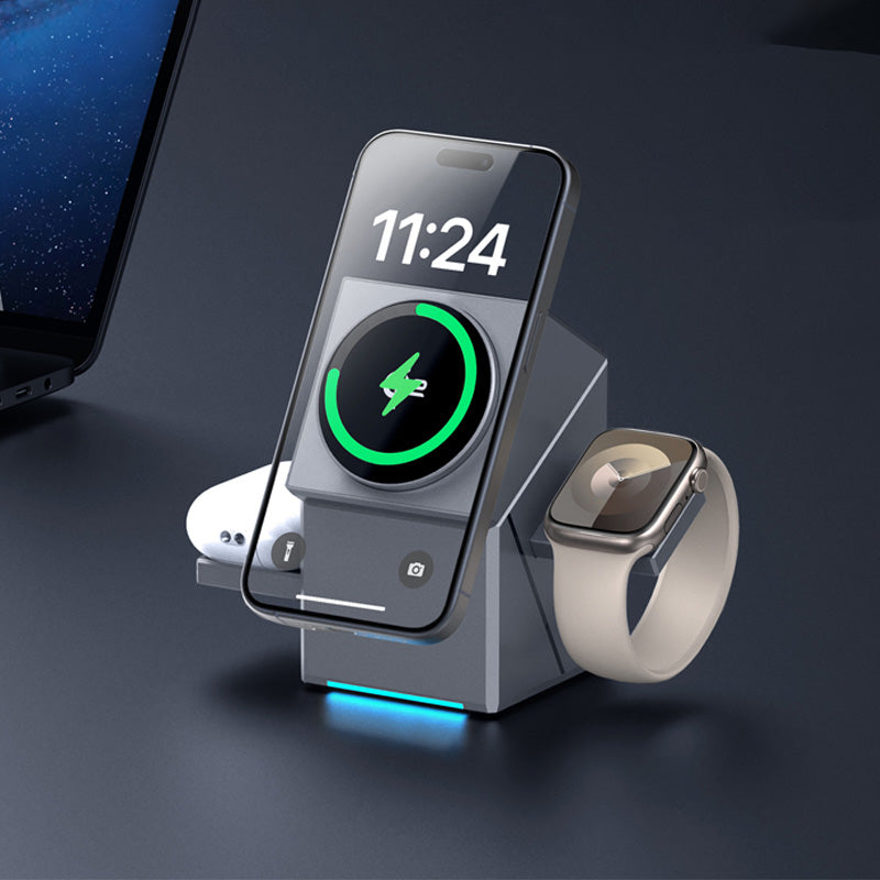 ChargeFold – 3-in-1 Wireless Charging Station