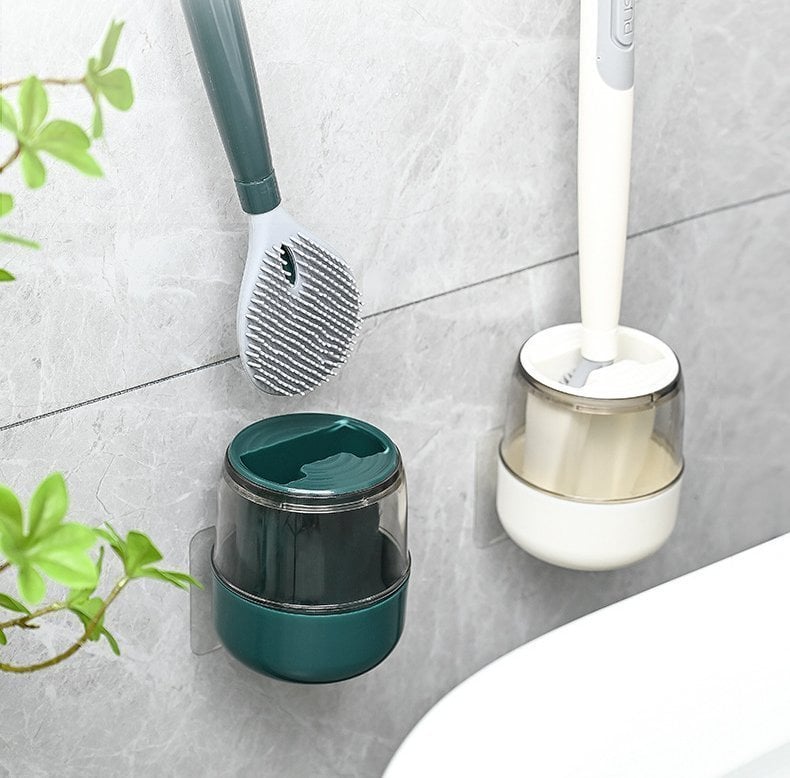 CleanEase – Wall-Mounted Silicone Toilet Brush