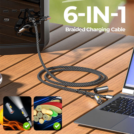 ChargeAll – 6-in-1 Braided Charging Cable