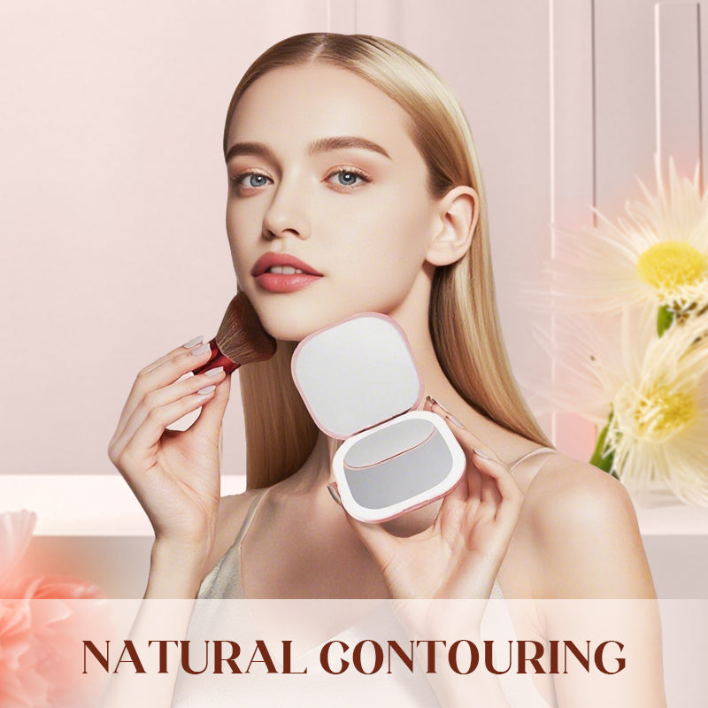GlowMirror – Compact Lighted Makeup Mirror