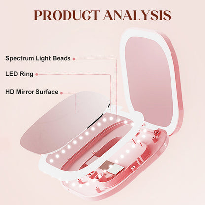 GlowMirror – Compact Lighted Makeup Mirror