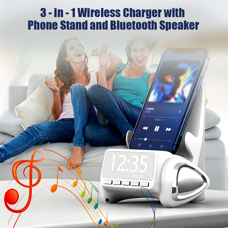 ChargePlay – 3-in-1 Wireless Charger & Bluetooth Speaker