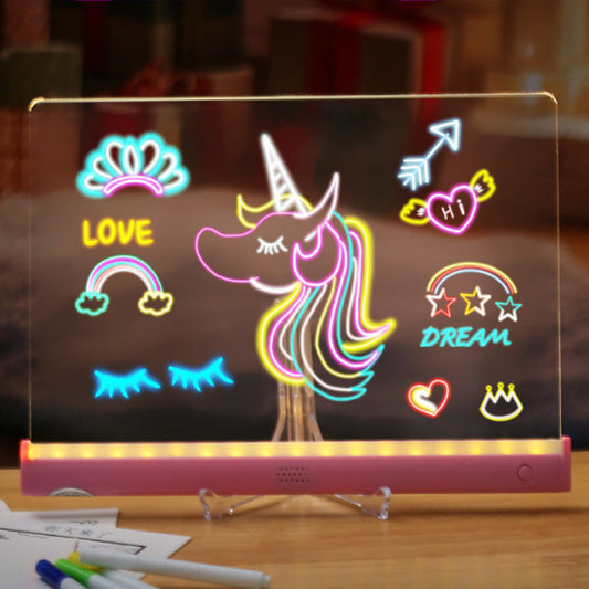 GlowDraw – Lighted Kids Drawing Board Set