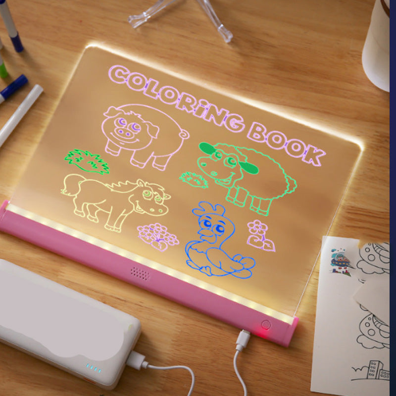 GlowDraw – Lighted Kids Drawing Board Set