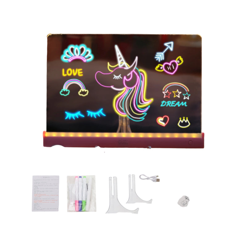 GlowDraw – Lighted Kids Drawing Board Set