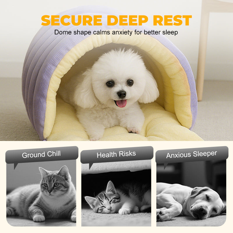 CuddleNest – Plush Pet Cave Bed
