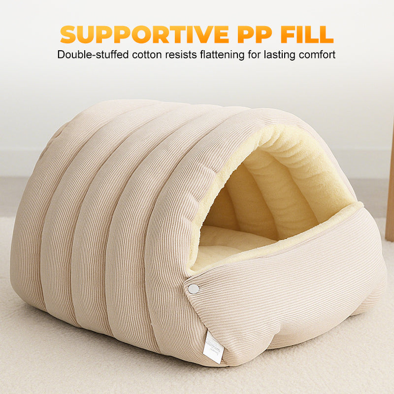 CuddleNest – Plush Pet Cave Bed