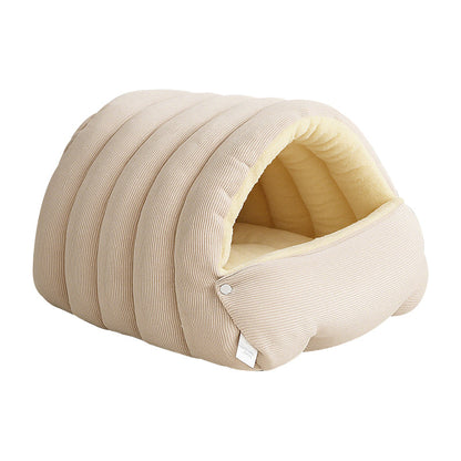 CuddleNest – Plush Pet Cave Bed