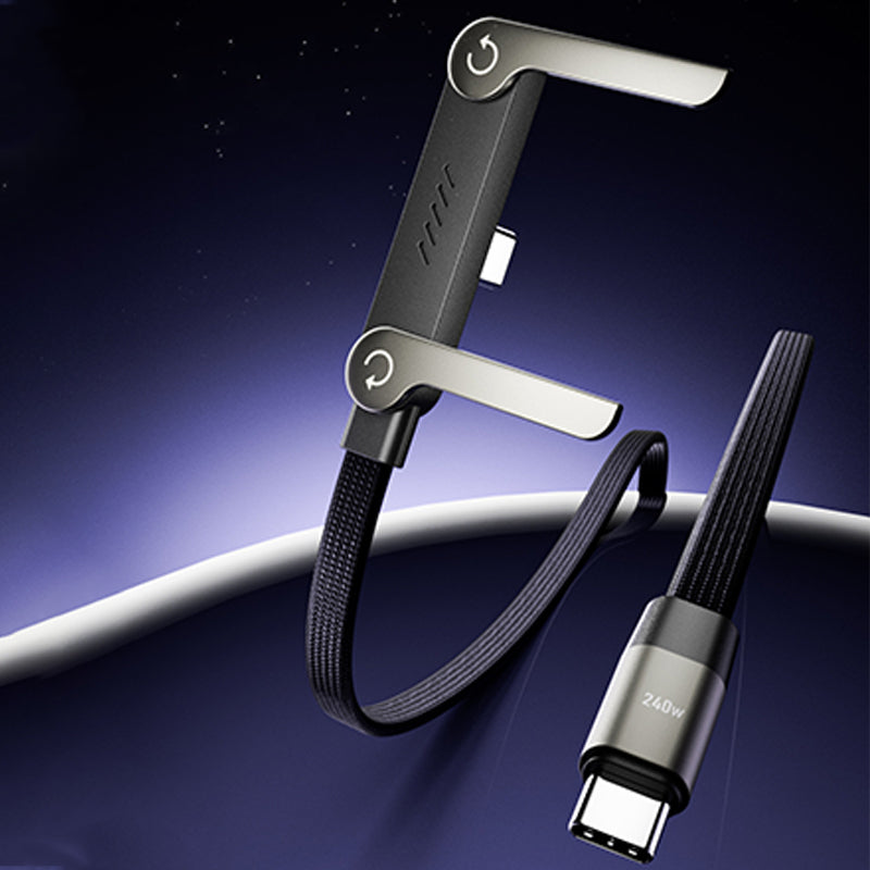 ChargeStand – 240W Fast Charging Cable with Adjustable Phone Holder