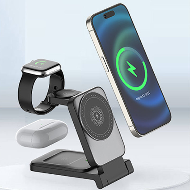 ChargeHub – 3-in-1 Foldable Wireless Station