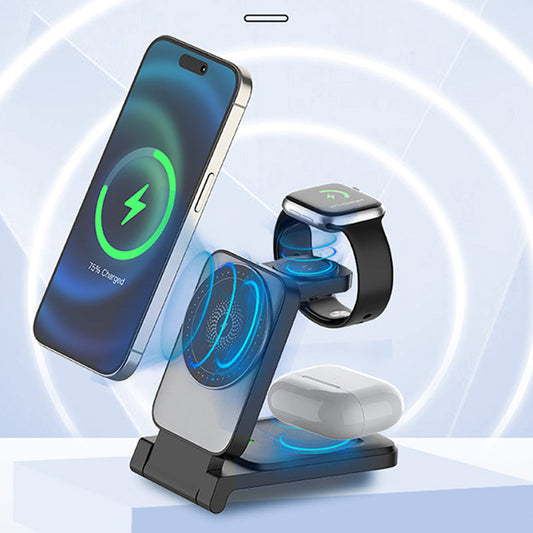 ChargeHub – 3-in-1 Foldable Wireless Station
