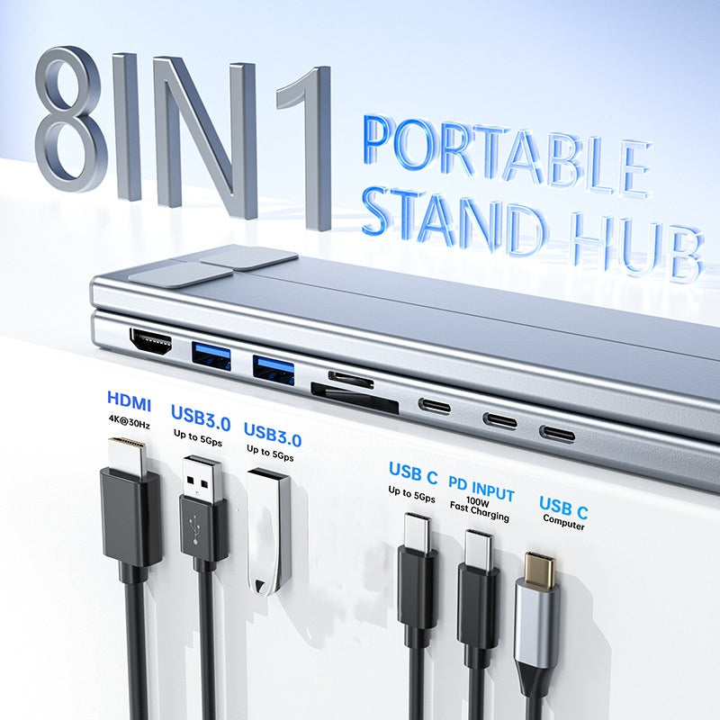 DockMate – 8-in-1 USB-C Laptop Stand Hub