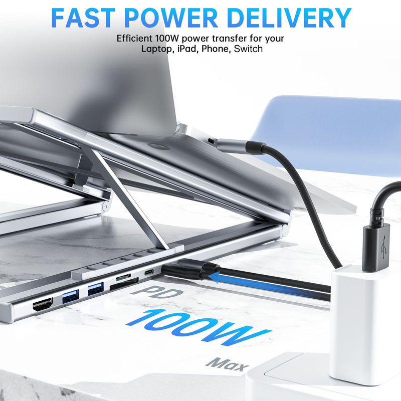 DockMate – 8-in-1 USB-C Laptop Stand Hub