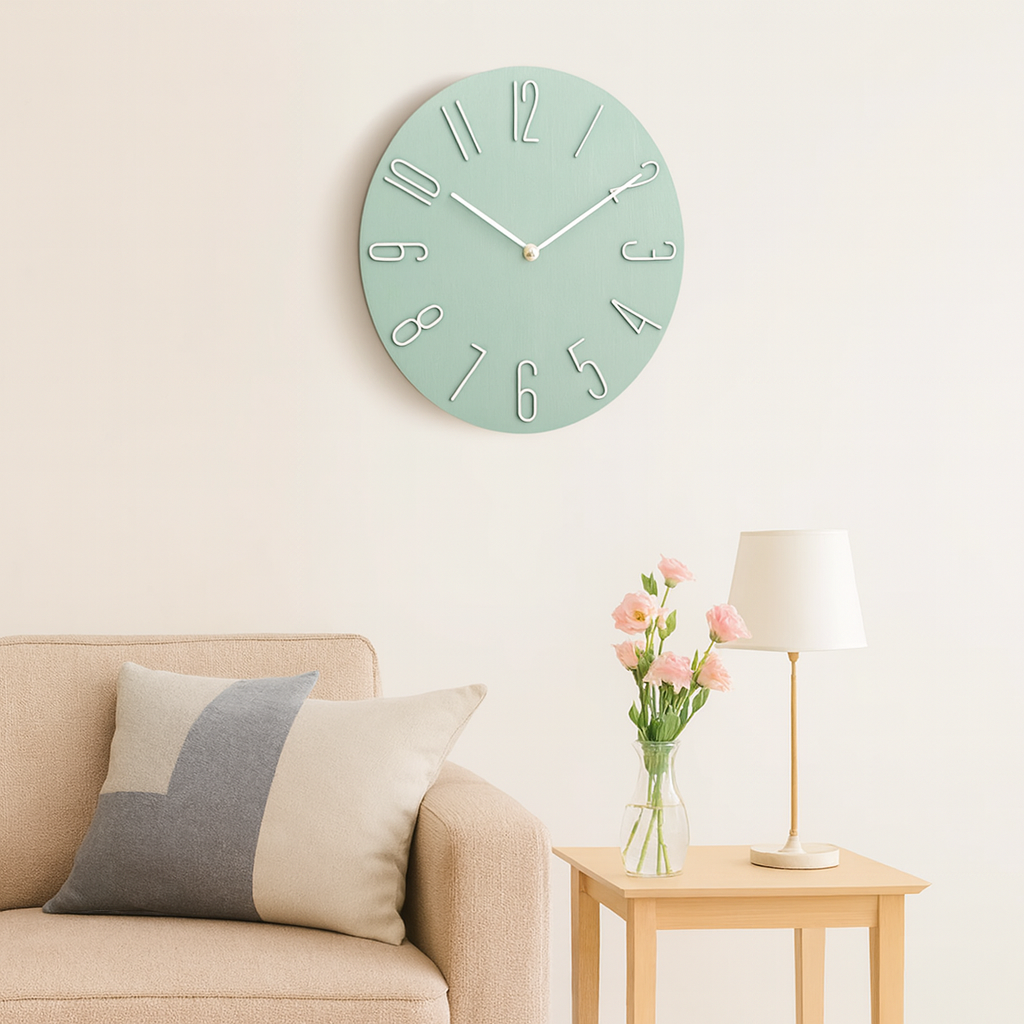 Reloj de pared moderno de cuarzo silencioso