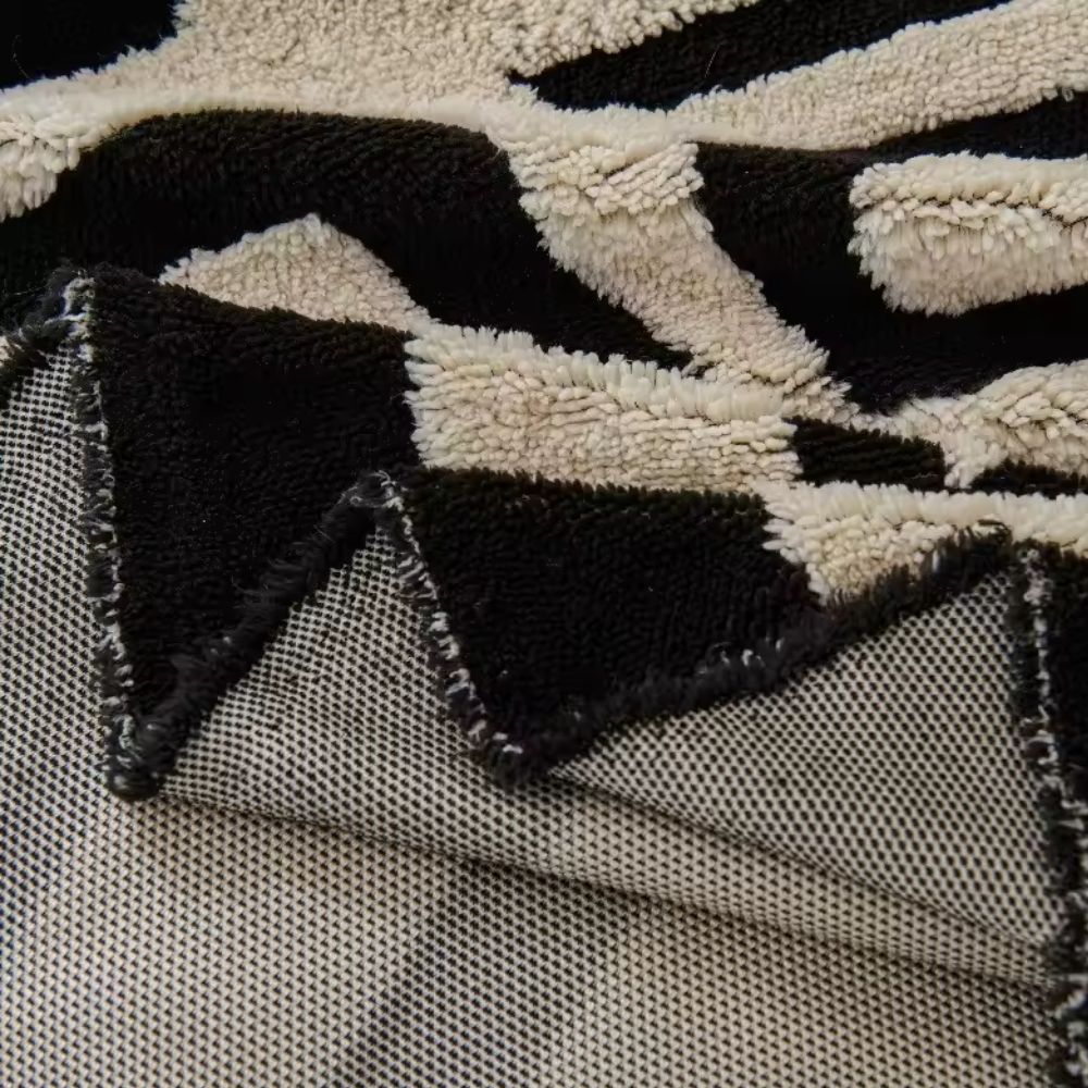 Nowoczesny geometryczny pokrowiec na sofę z bawełnianej mieszanki