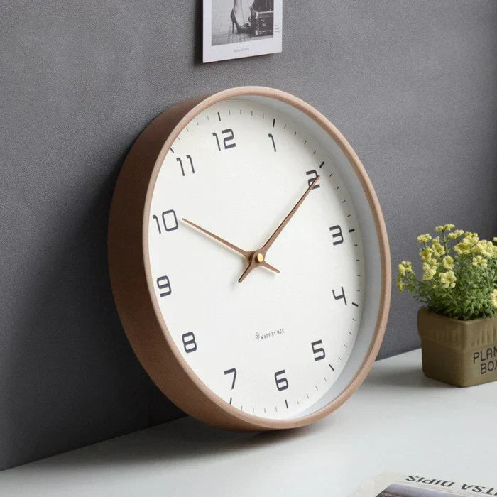 Wooden Wall Clock - NordicTimber-Brown-25x25xm-State of Style