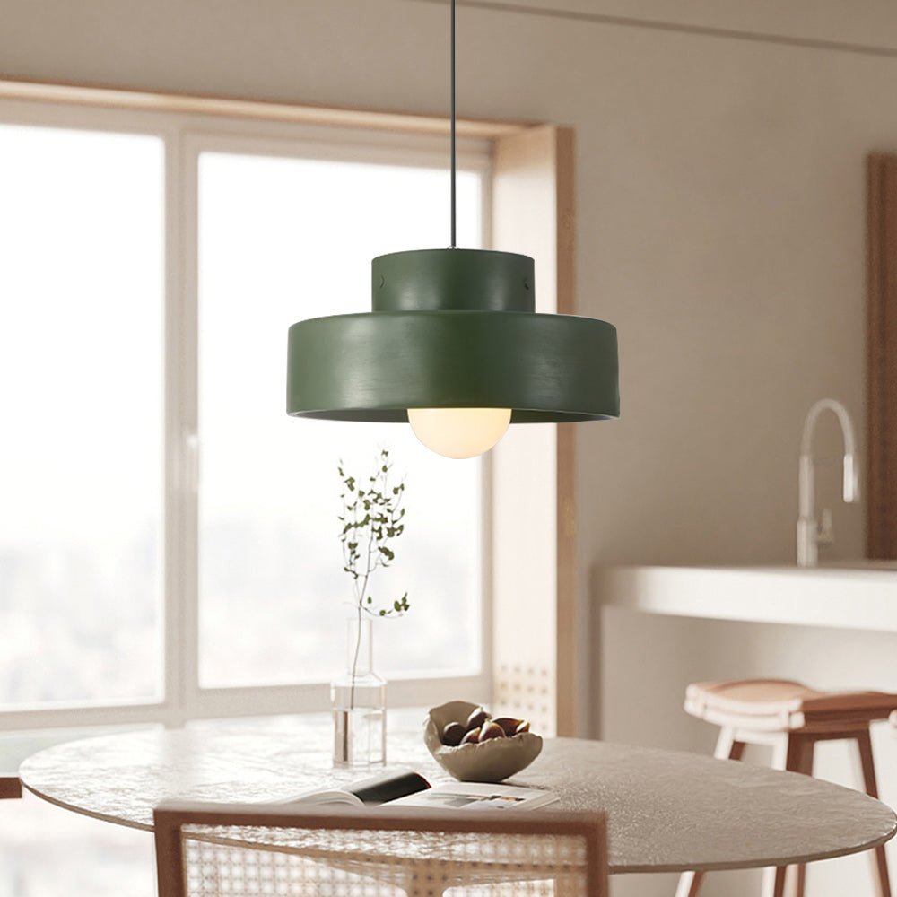 Nordic Geometric Cylindrical Pendant Light Fixture