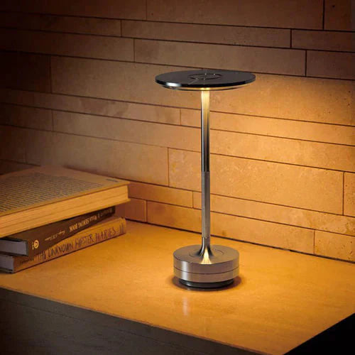 Tischlampe Gold Metall Kabelloses LED-Licht