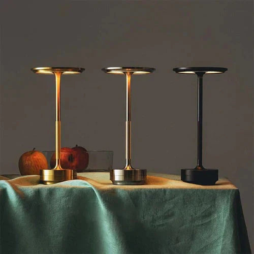 Tischlampe Gold Metall Kabelloses LED-Licht