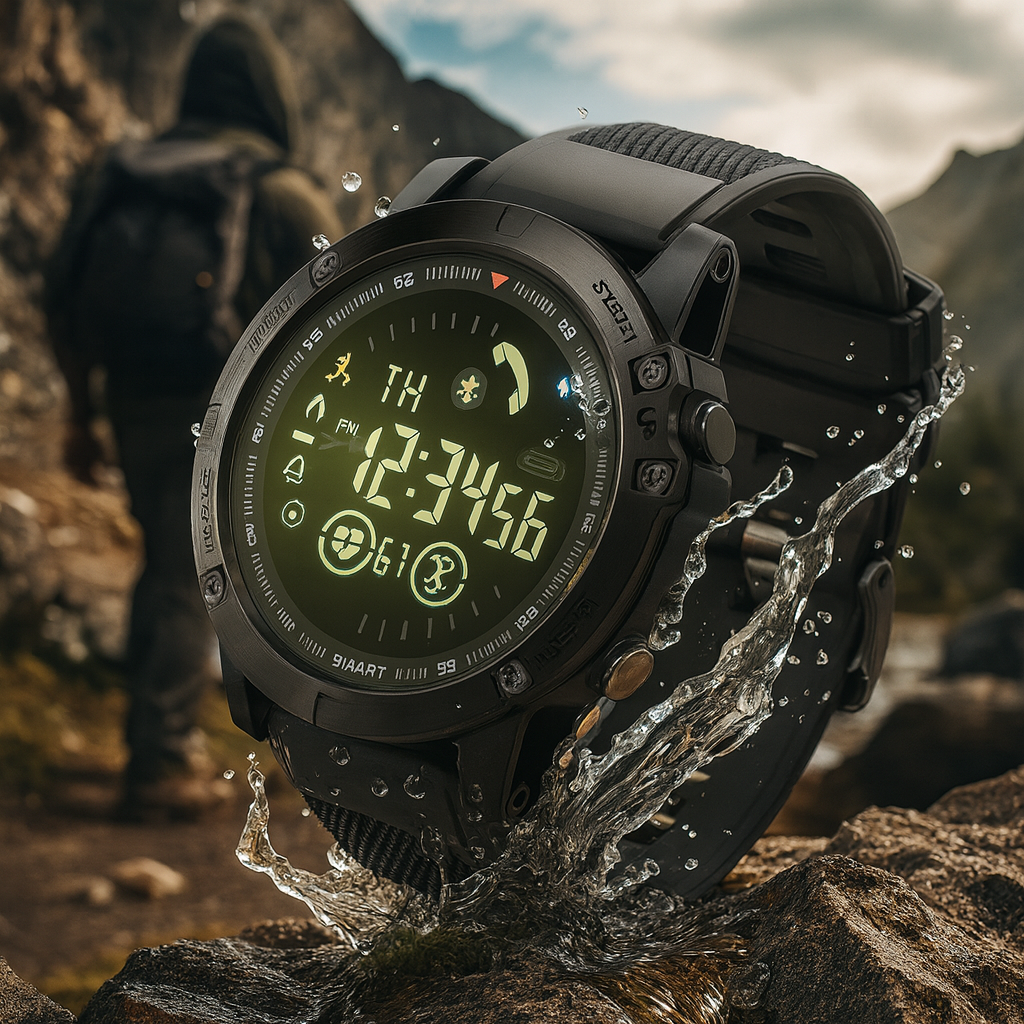 Reloj inteligente resistente impermeable diseño militar