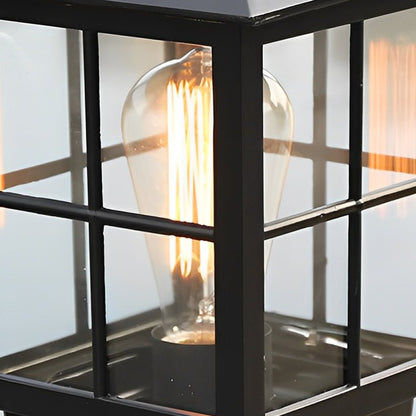 Lumière de poteau de jardin en métal noir solaire extérieure