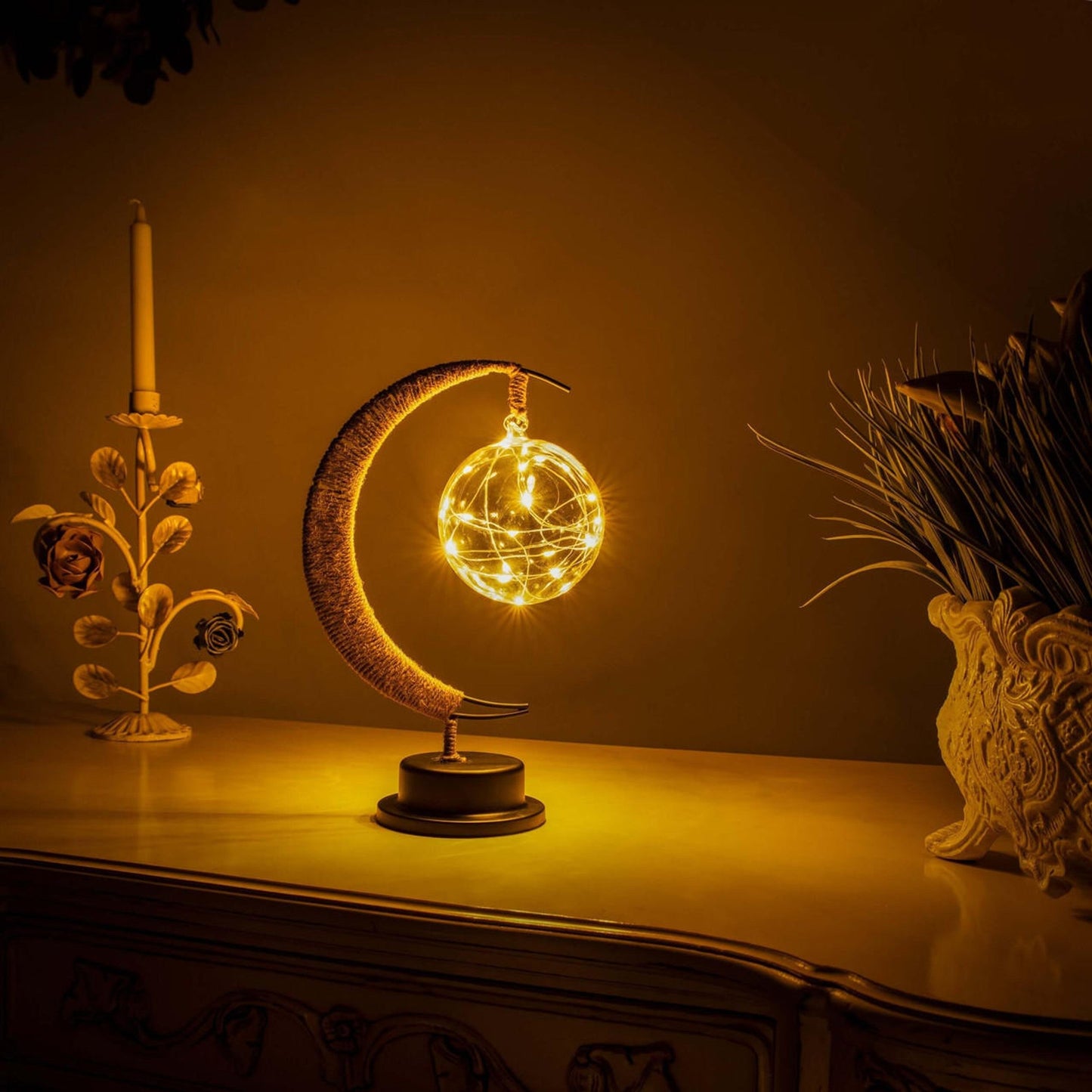 Tischlampe LED Mondlicht für Schlafzimmer