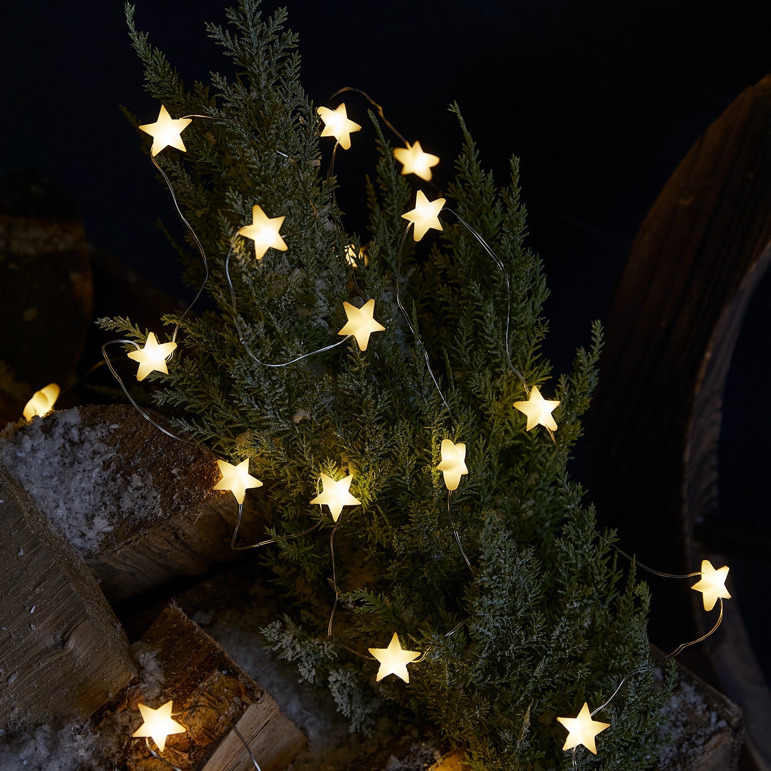 Luces de estrella LED para decoraciones navideñas